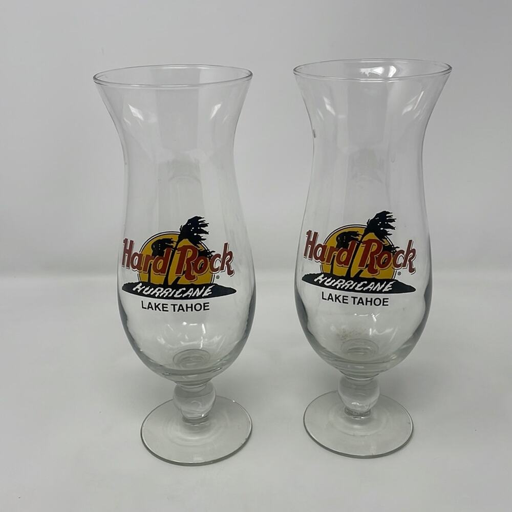 Bundle of Hard Rock Cafe Lake Tahoe souvenir Hurricane glasses